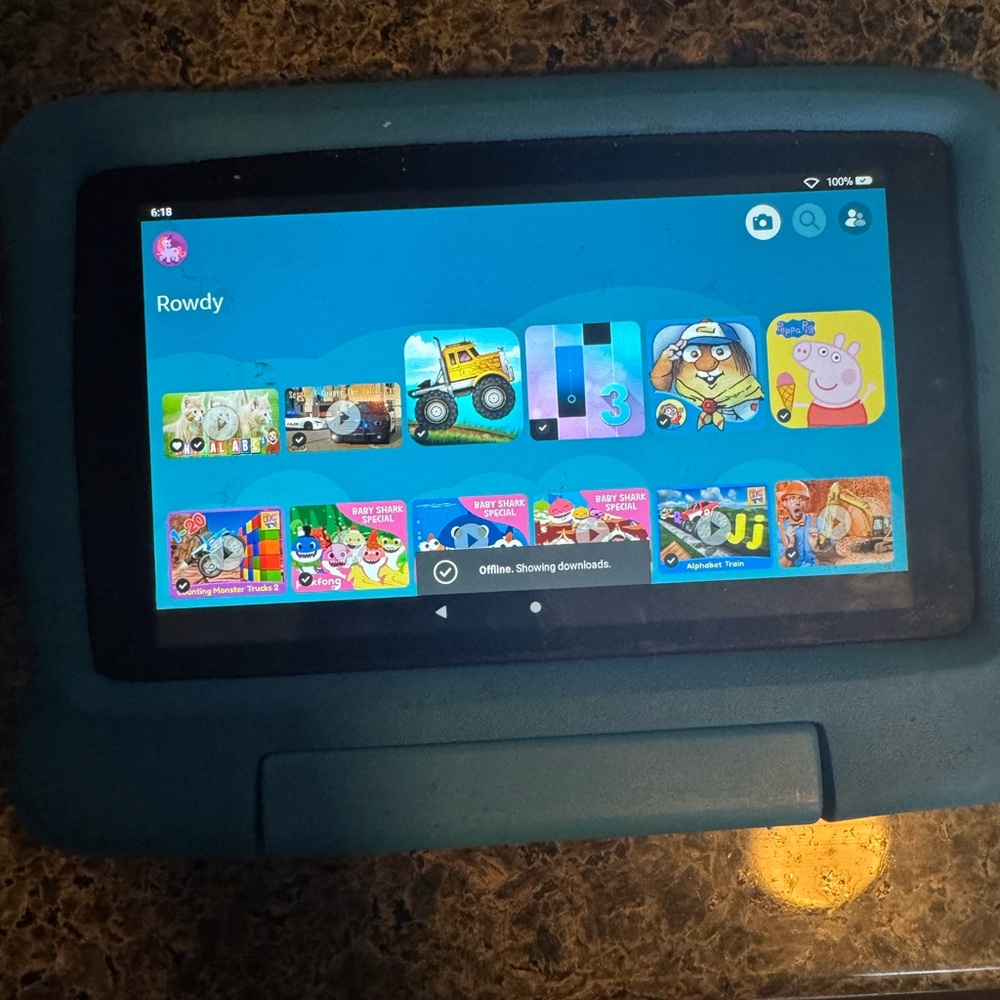 Kids Blue Tablet with Protective Case